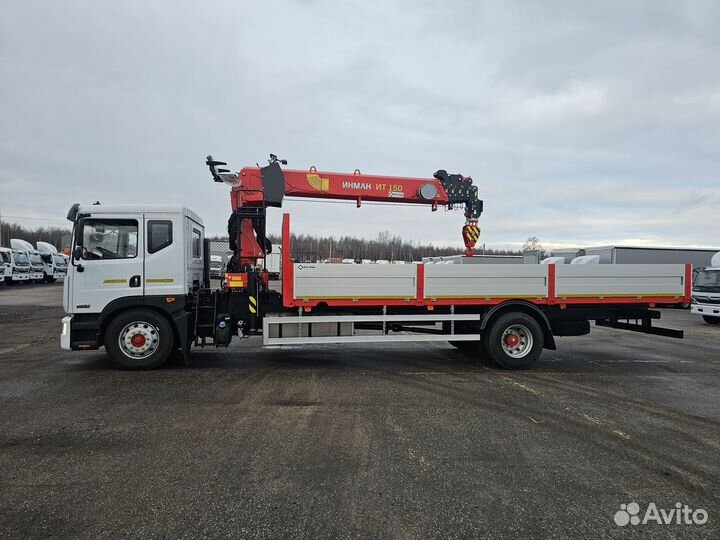 Бортовой грузовик DongFeng C180L с КМУ Инман, 2024