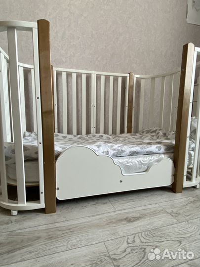 Кроватка детская + 2 матраса indigo brioni 4 в 1