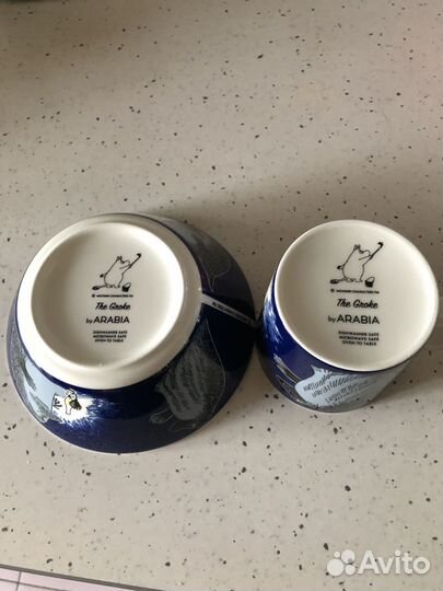 Moomin, кружка и пиала, «Arabia», 2 предмета