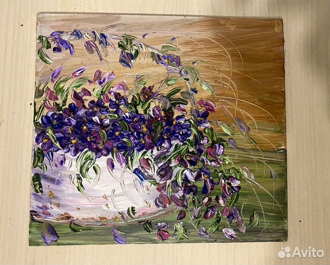 Картина маслом натюрморт с цветами