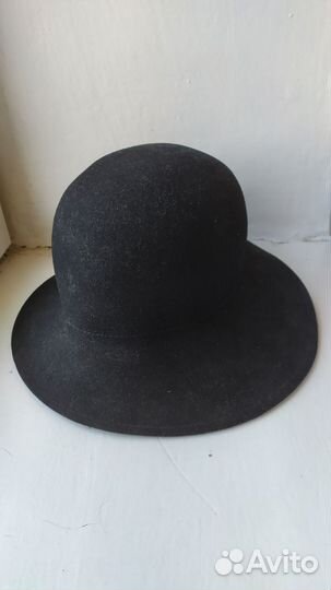 Шляпа женская фетровая черная р. 55