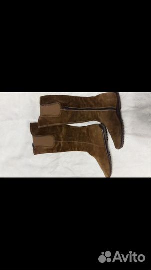 Сапоги женские р39, но на р. 38, натур замша