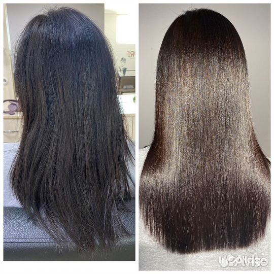 Кератиновое выпрямление волос