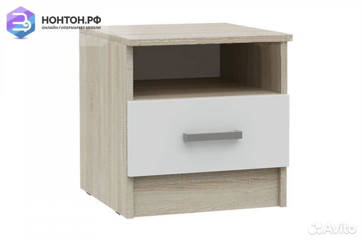 Тумба прикроватная Мартина белый / дуб сонома