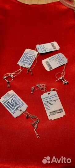 Серебряные серьги новые