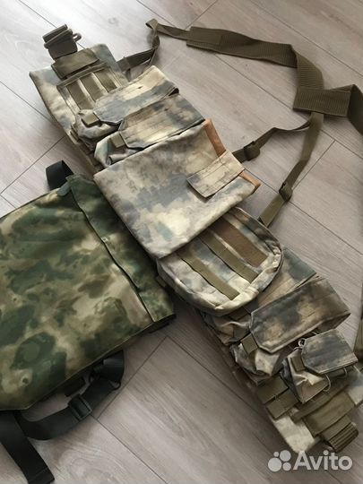 Боевой разгрузочный пояс с подсумками варбелт мох