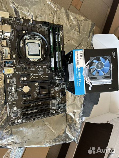Комплект Core i7 4770k + Asrock b85 pro 4 +16GB