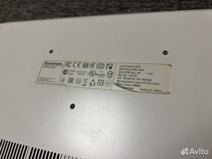 Ноутбук lenovo z510