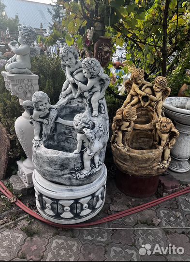 Садово-парковый Фонтан Ангелы на камнях