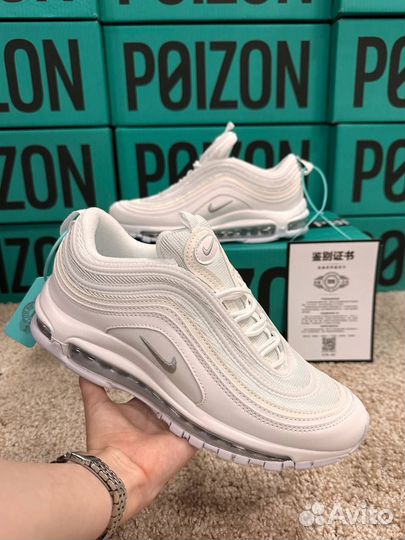 Nike Air Max 97 White Оригинал Белые Poizon