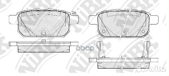 Колодки тормозные дисковые задние NiBK PN9808 Я