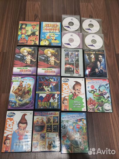 DVD диски фильмы и мультфильмы 17 шт