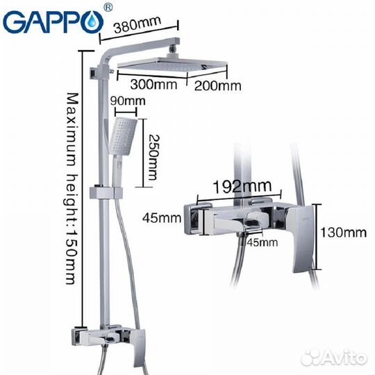 Душевая стойка Gappo G2407-30