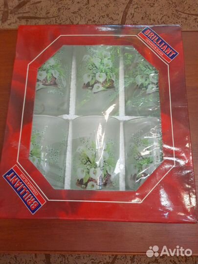 Подарочный набор стаканов стеклокерамика 6 шт