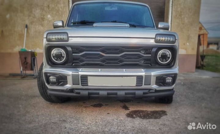 Защита переднего бампера Нива Urban, Акула