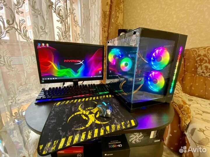 Новый игровой Intel E5v4/16GB/RX580 8GB/512GB SSD