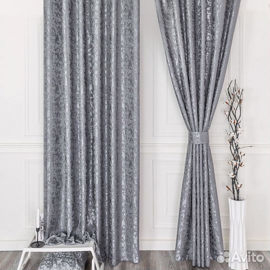 Комплект штор Версаль Серый готовые и на заказ