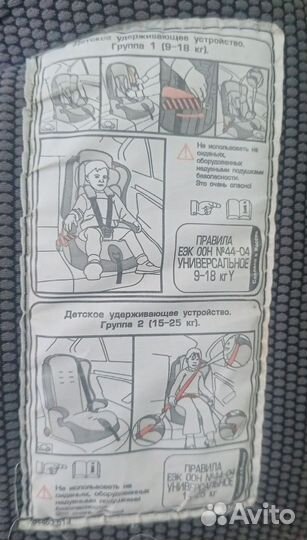 Детское автокресло 9-36кг