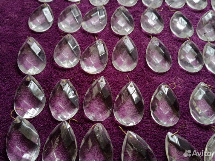 Хрустальные подвески для люстры бу