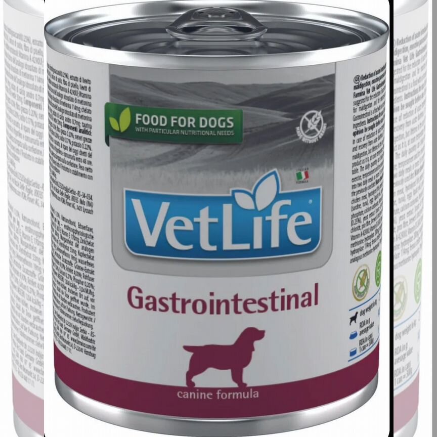 Корм Vet Life Gastrointestinal с курицей для собак