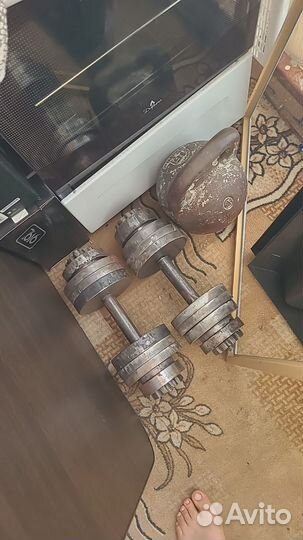 2 гантели по 25кг и гиря 16кг