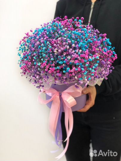 Гипсофила в коробке. Доставка цветов