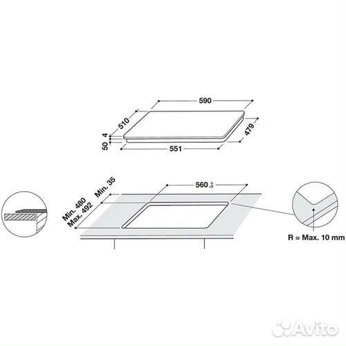 Варочная панель Индукционная Whirlpool WS Q2760 BF