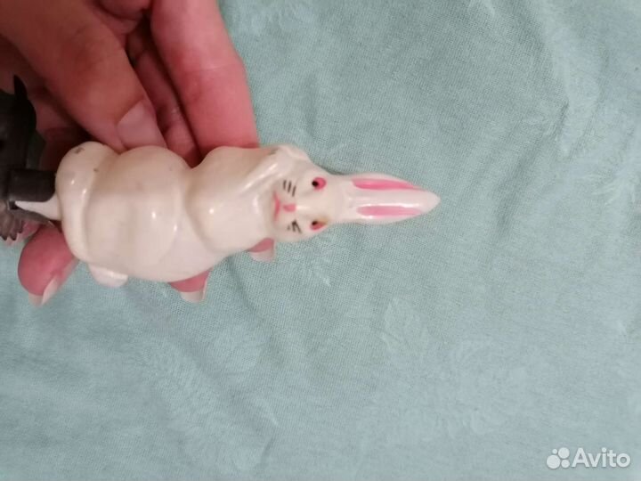 Заяц елочная игрушка винтаж