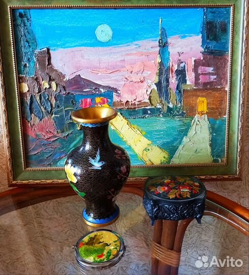 Ваза Клаузоне (перегородчатая эмаль)