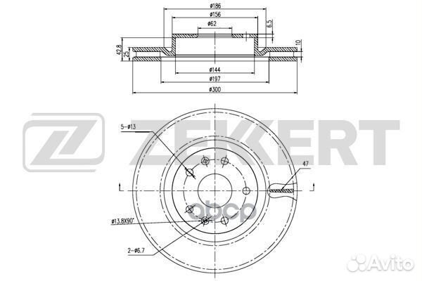Диск торм. перед. Chery Tiggo 05- bs-5919 Zekkert
