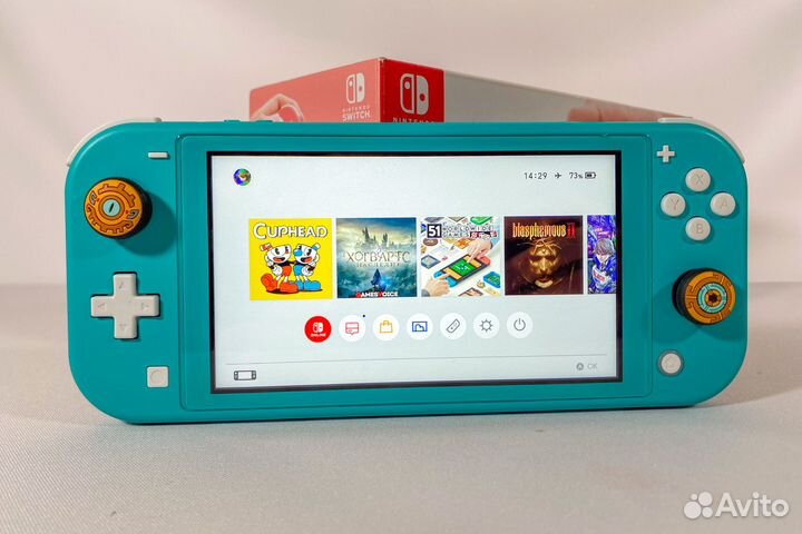 Прошитый Nintendo Switch Lite (чехол, 128gb)