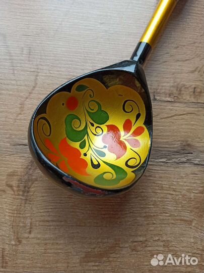 Деревянная ложка большая хохлома СССР