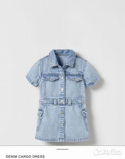 Джинсовое платье zara для девочки