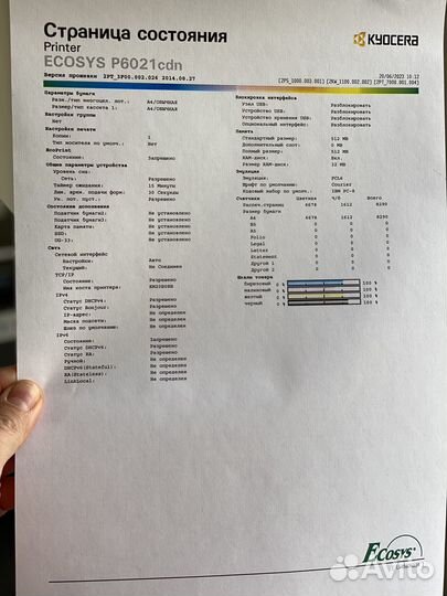 Принтер цветной Kyocera Ecosys P6021