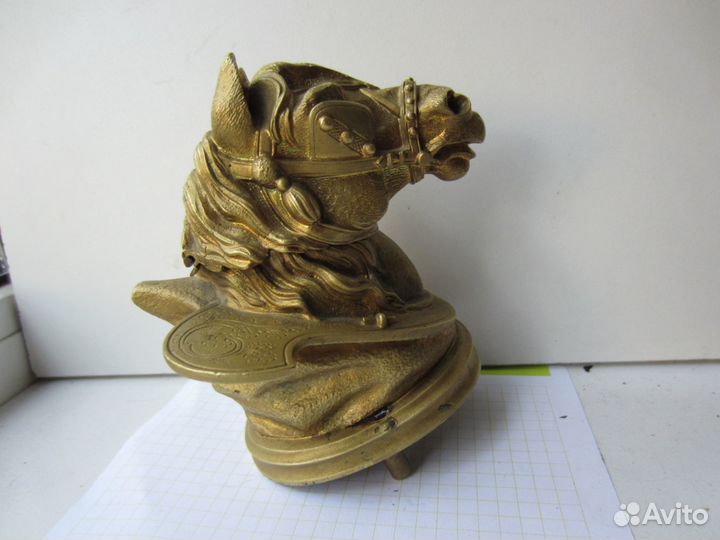 Лошадь. Конь. Голова. Бронза. Чернильница