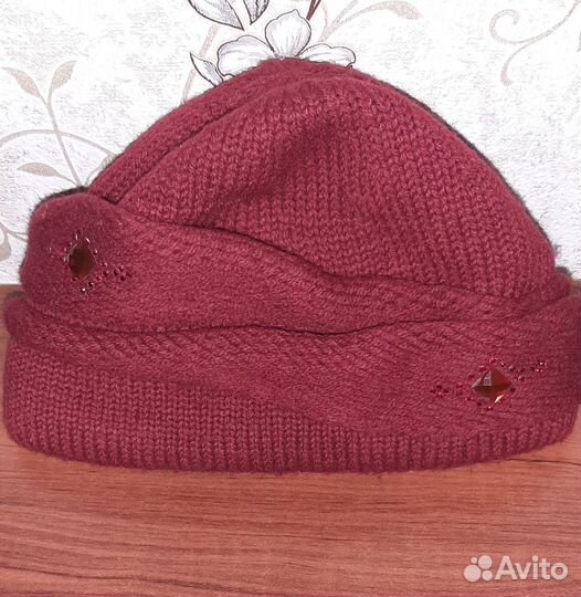 Шапка и шарф 100 шерсть