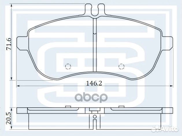 Колодки тормозные передние GDB1736 starke
