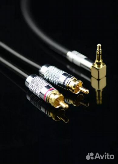 Аудио кабель 3,5mm на 2 RCA 0,75 m для hdtv, смарт