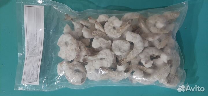 Креветки королевские очищенные с хвостом