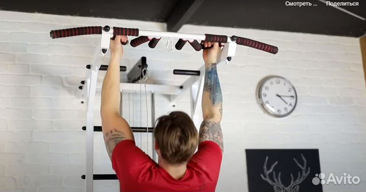 Продам усилен шведскую стенку с блочным тренажёром