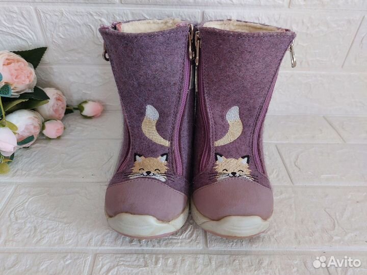 Детские валенки Котофей 24 на молнии