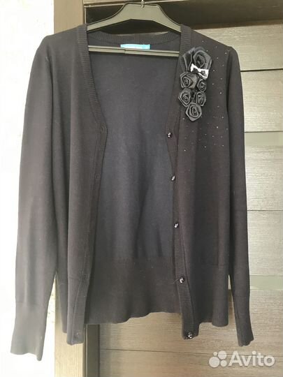 Кофта на пуговицах в школу р 160 синяя