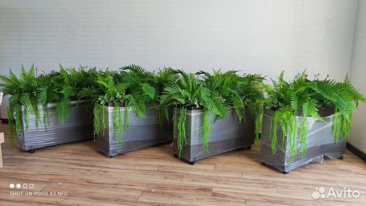 Искусственная осока зелень бордюры для зонирования