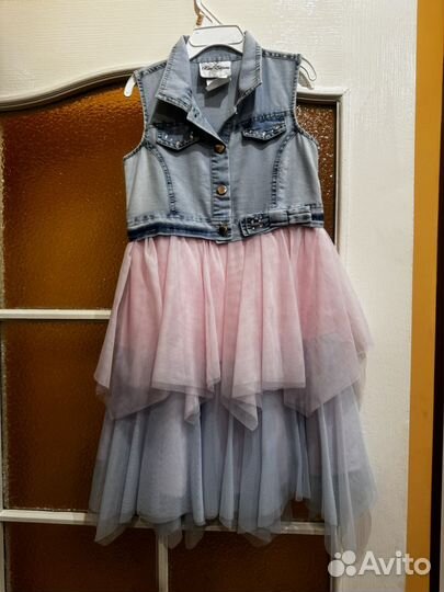 Платье для девочки джинсовое 6-8 лет