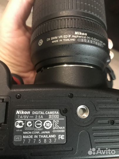 Зеркальный фотоаппарат nikon D3100