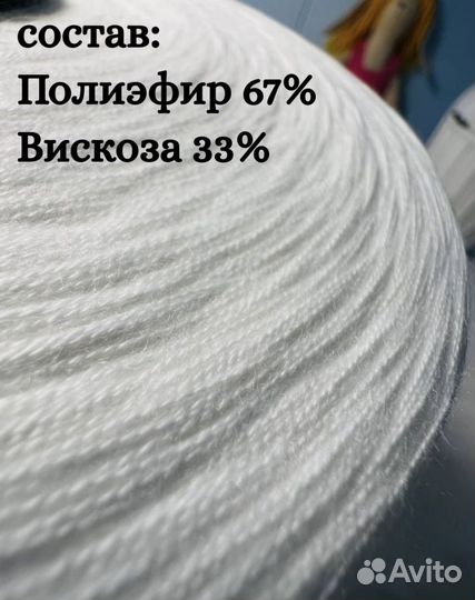 Нить пряжа для прядения вязания шитья