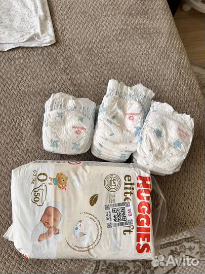 Памперсы huggies для новорожденных