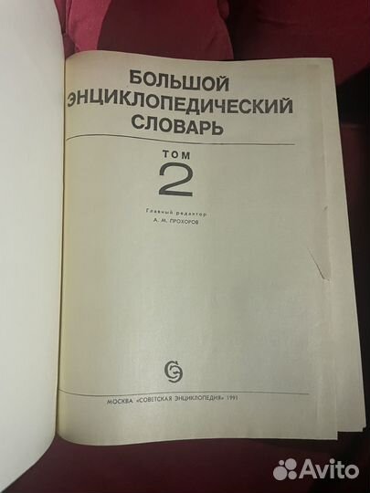 Большой энциклопедический словарь 2 томах 1991г