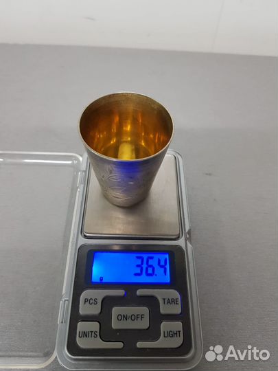 Стопка серебро 875 проба со звездой