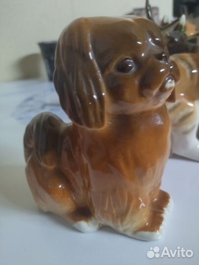 Фарфоровые статуэтки собака лфз